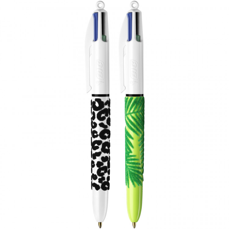 STYLO BIC 4 COULEUS VELOURS POINTE MOYEN