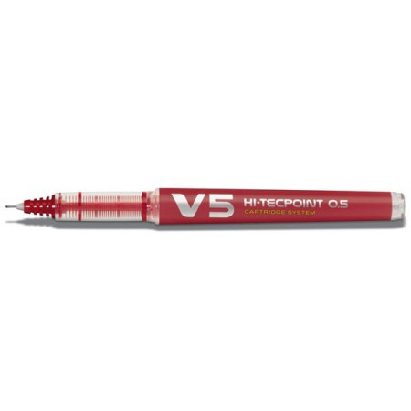 ROLLER ENCRE LIQUIDE - HI-TECPOINT V5/V7 - 0,5mm - EPAISSEUR DE TRAIT - ROUGE