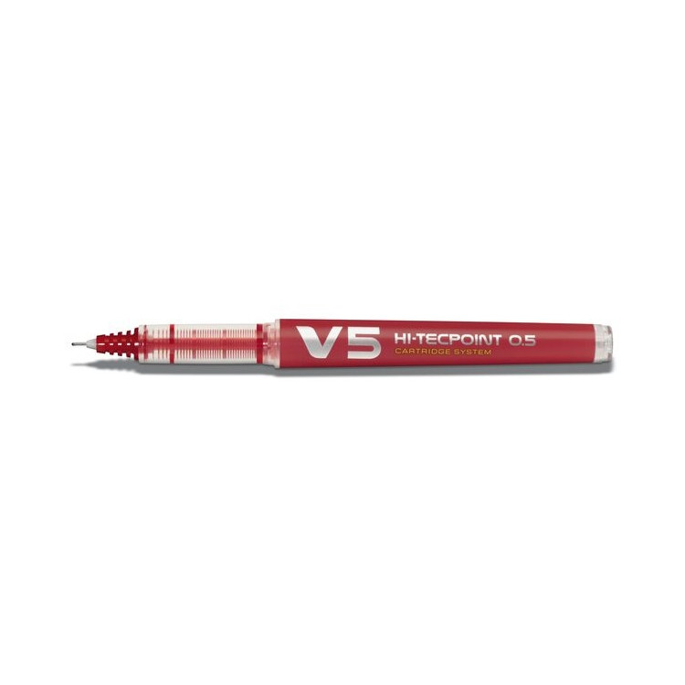 ROLLER ENCRE LIQUIDE - HI-TECPOINT V5/V7 - 0,5mm - EPAISSEUR DE TRAIT - ROUGE