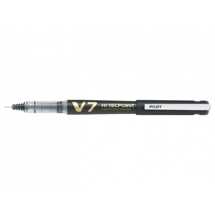 ROLLER ENCRE LIQUIDE - HI-TECPOINT V5/V7 - 0,7mm - EPAISSEUR DE TRAIT - NOIR