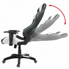 Fauteuil de bureau baquet RACING noir et blanc