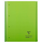 Koverbook reliure intégrale enveloppante polypro transparent 22,5x29,7cm 160p Q.5x5 perfo. 4 trous coloris assortis