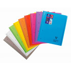 Koverbook reliure intégrale enveloppante polypro transparent 22,5x29,7cm 160p séyès perfo. 4 trous coloris assortis