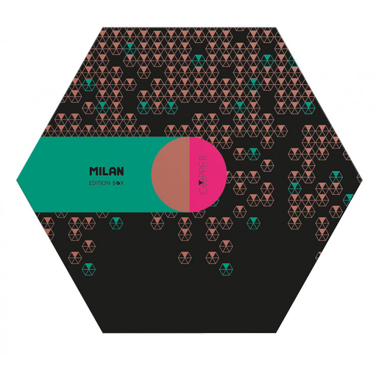 COFFRET PAPET HEXAGONAL COOPER VERT