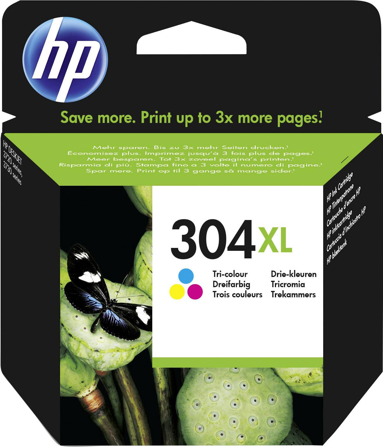 HP 304 Cartouche d'encre trois couleurs authentique 304 Cartouche