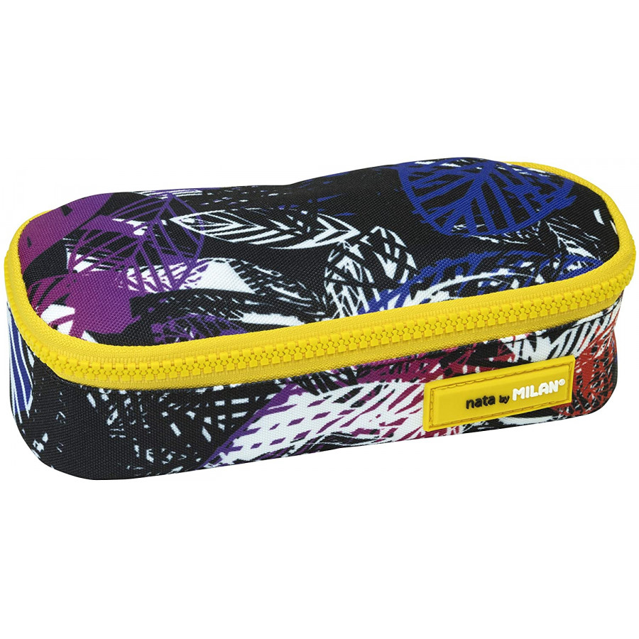 Trousse scolaire ovale avec rangement motifs