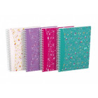 Cahier FLOWERS Oxford spirale A5 120 pages