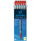 STYLO BILLE - SLIDER BASIC - M - EPAISSEUR DE TRAIT MOYEN - ROUGE