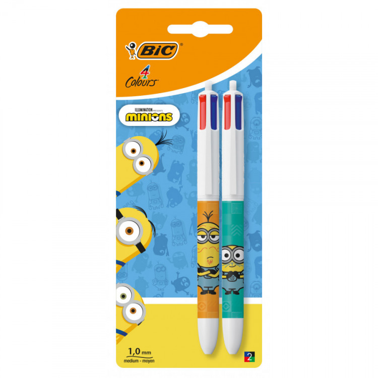 STYLOS 4C MINIONS BLISTER X2