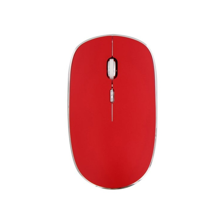 Souris sans fil clic silencieux RUBBY rouge