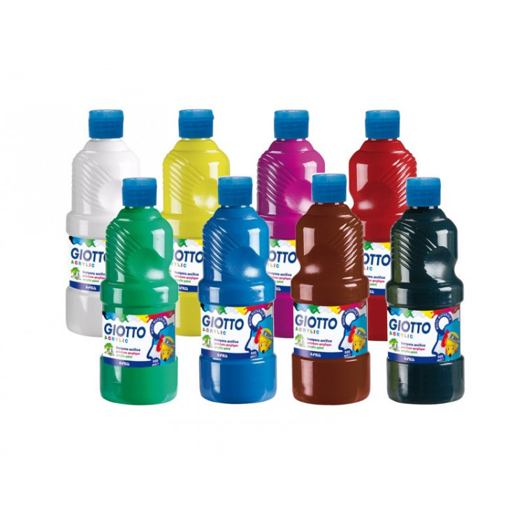 ASSORTIS 8X500ML (blanc, jaune, rouge, magenta, vert, cyan, noir, marron)