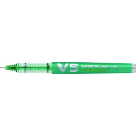 STYLO ROLLER ENCRE LIQUIDE - HI-TECPOINT V5 - 0,5mm - EPAISSEUR DE TRAIT - VERT