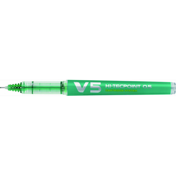 STYLO ROLLER ENCRE LIQUIDE - HI-TECPOINT V5 - 0,5mm - EPAISSEUR DE TRAIT - VERT